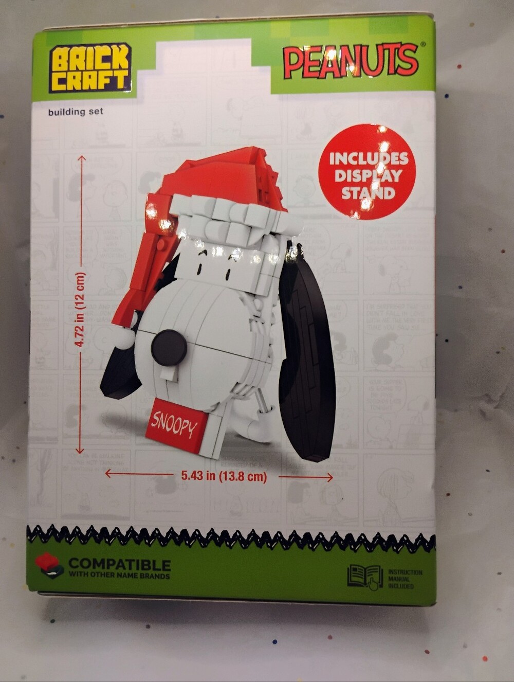 NEW BRICKCRAFT XMAS SNOOPY ORNAMENT